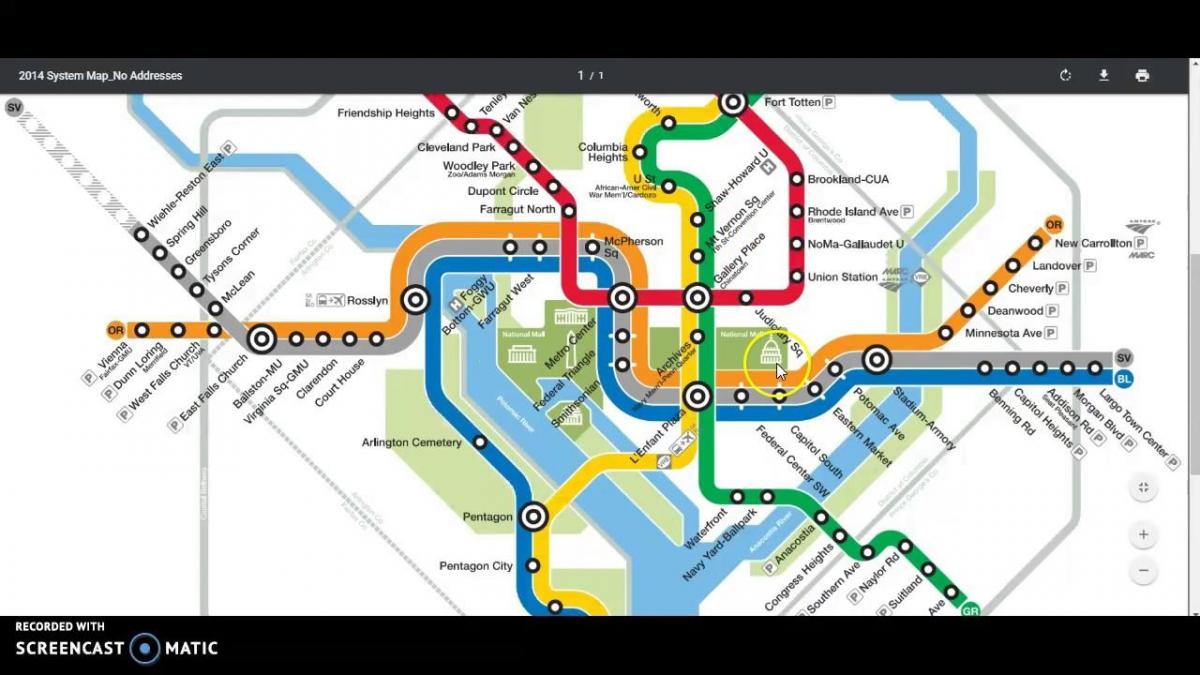 метро DC картою проїзду 