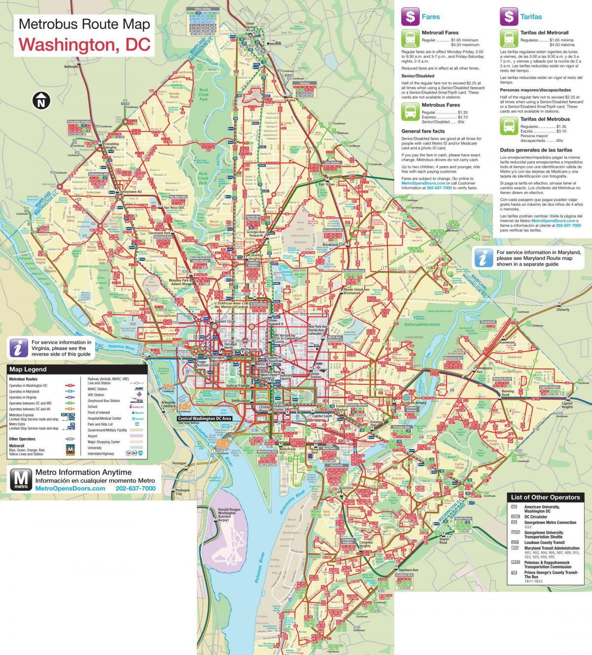 Вашингтон автобусної карті