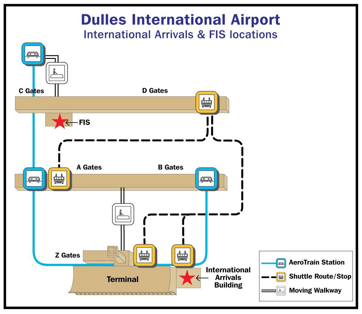 Даллес аеропорт гейта карті