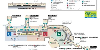 Вашингтон карта аеропорту імені Рейгана 