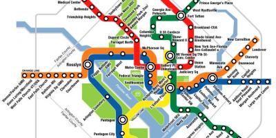 Вашингтон метро DC карті