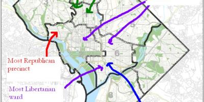 Карта Вашингтона політичної