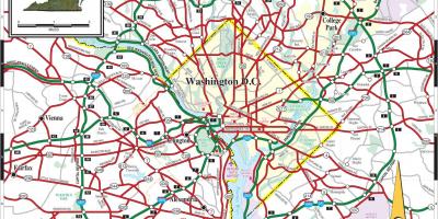 Вашингтон, округ Колумбія метро Вулиця накладення на мапу
