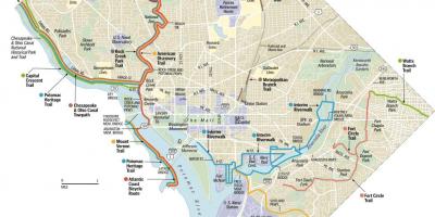 Вашингтон маршрутів постійного струму байк карті