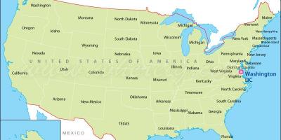 Округ Колумбія США на карті