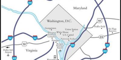 Вашингтон столичної області карта