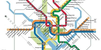 Вашингтон громадським транспортом DC карту