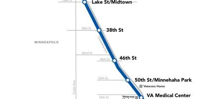 Синя лінія метро DC карті