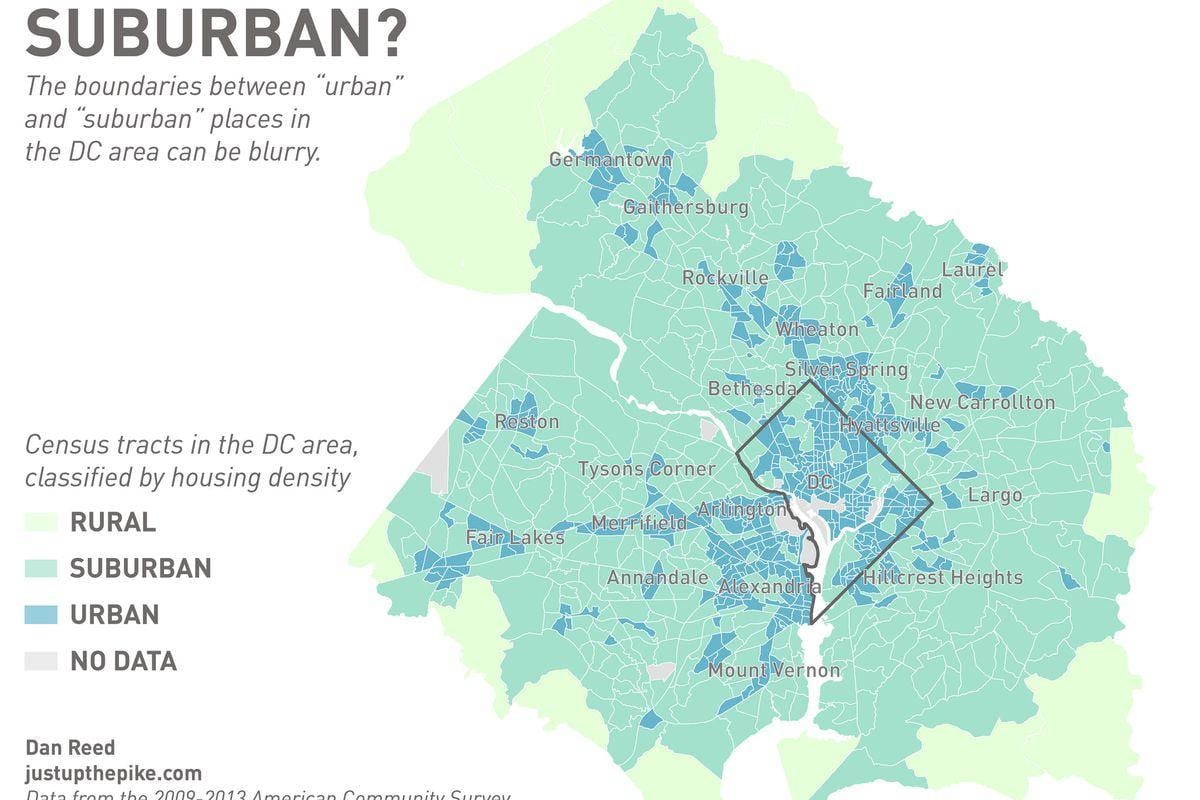 передмістя DC карту