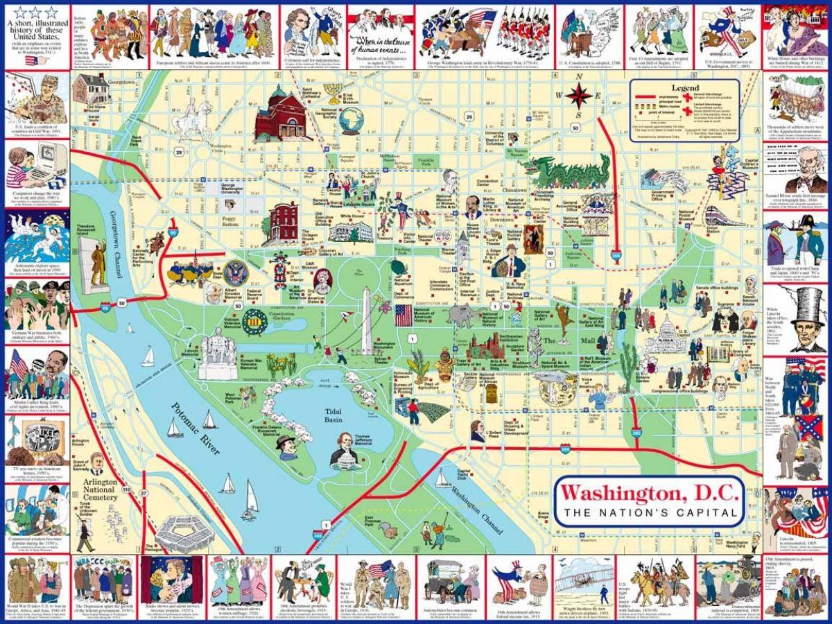 Вашингтон балів DC карті інтересів