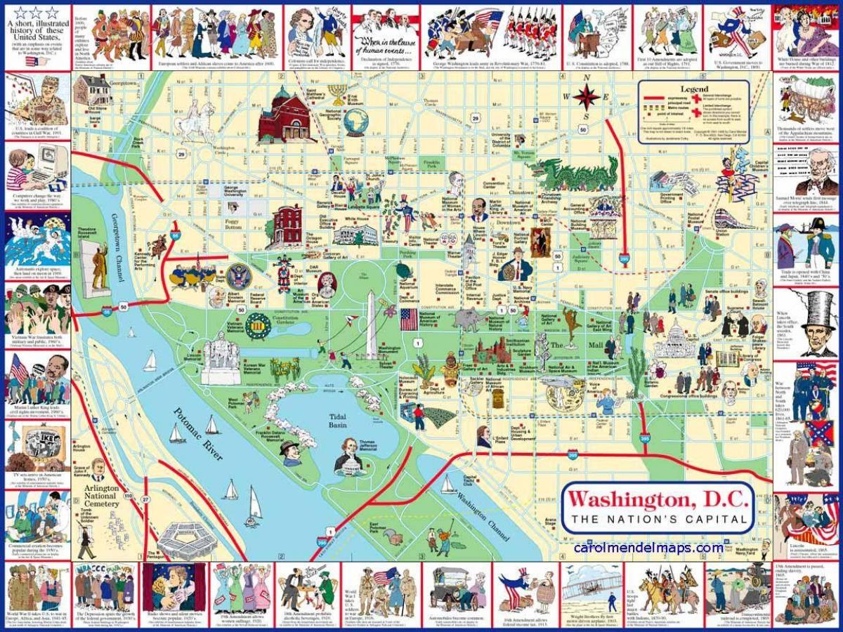 Вашингтон округ Колумбія карта