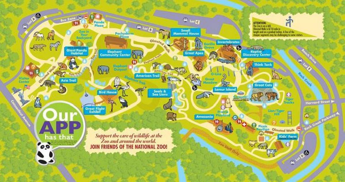 Національний зоопарк у Вашингтоні карті