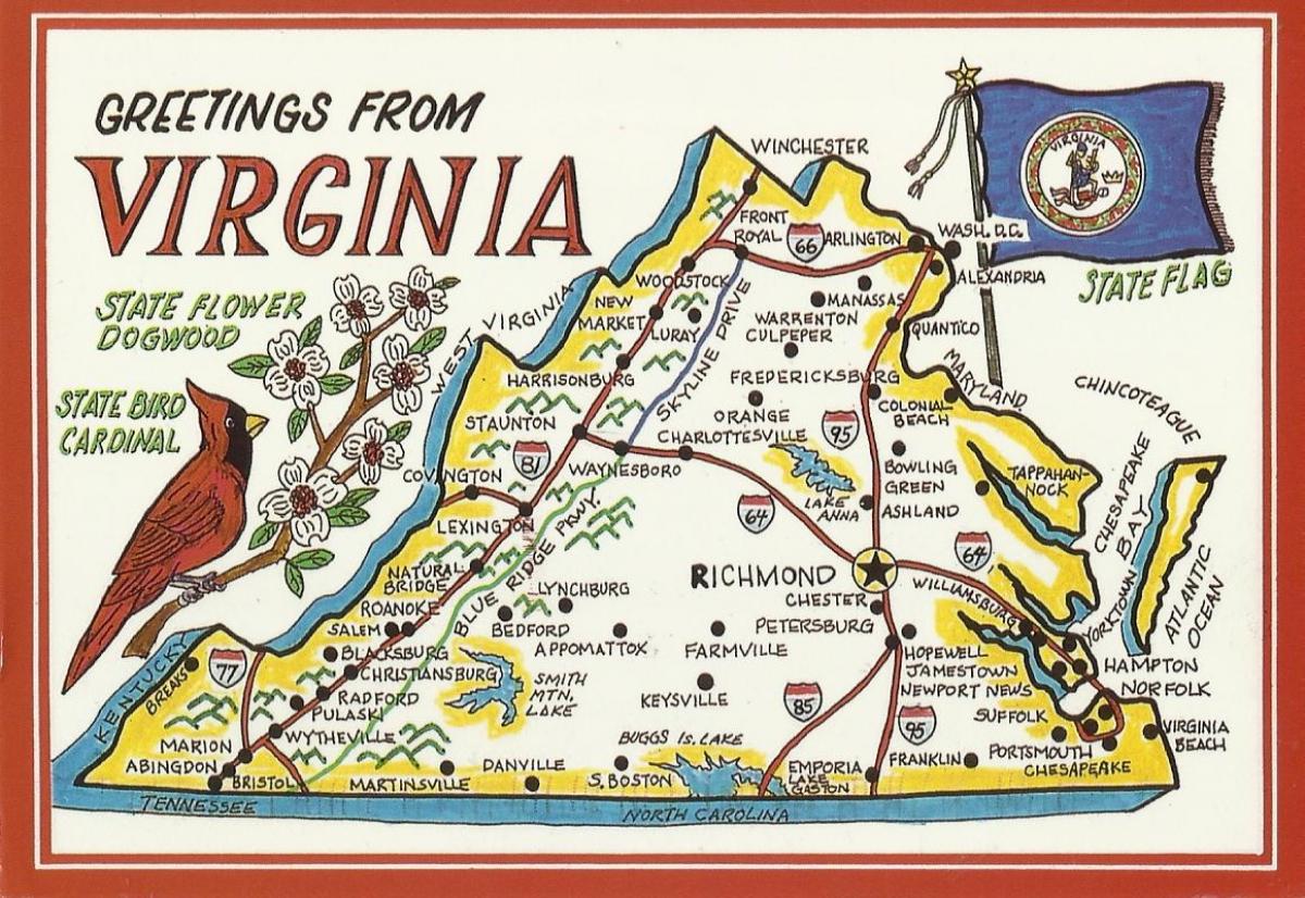 Вашингтон Вірджинії карті