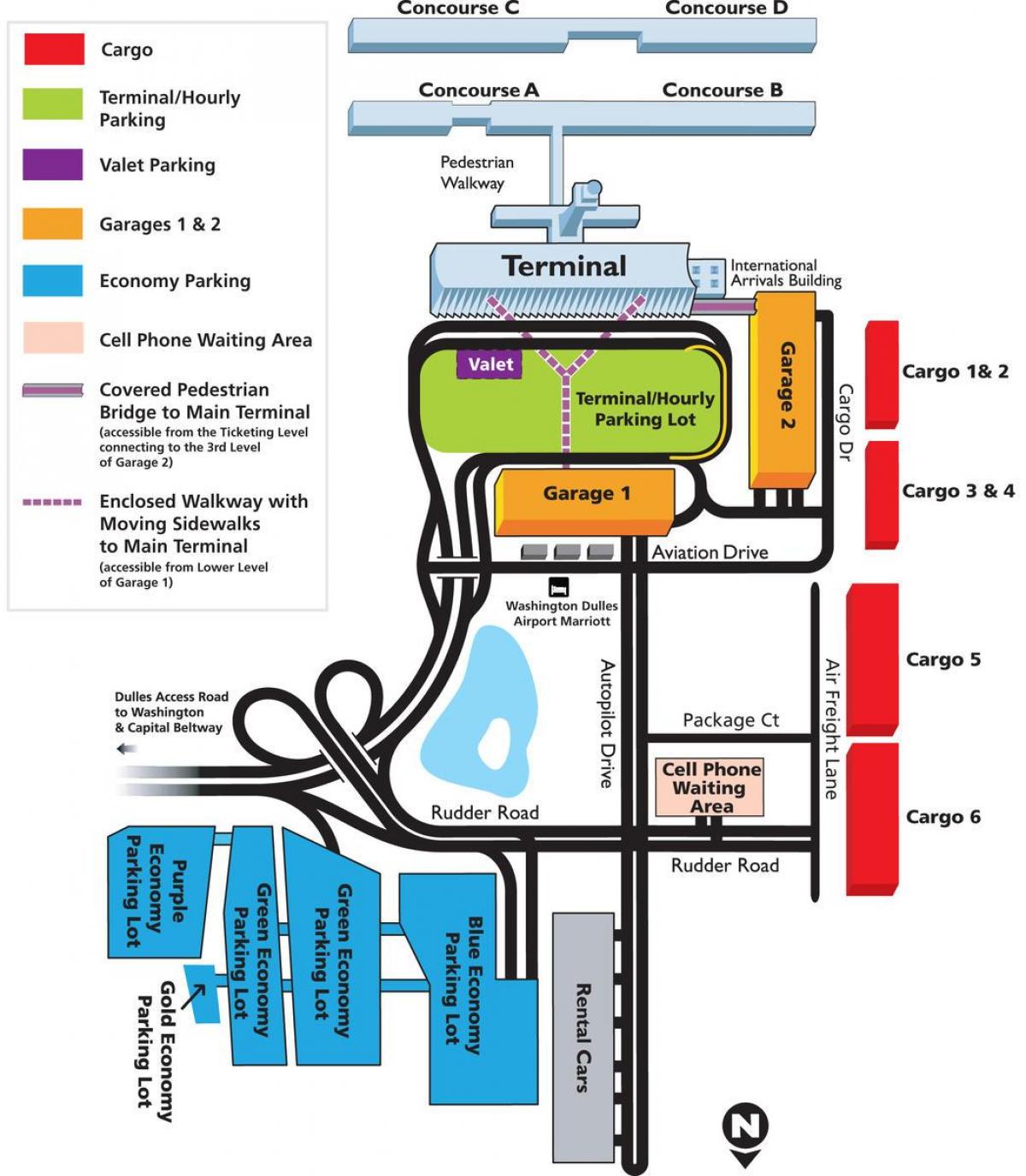карта району Аеропорту Даллес 