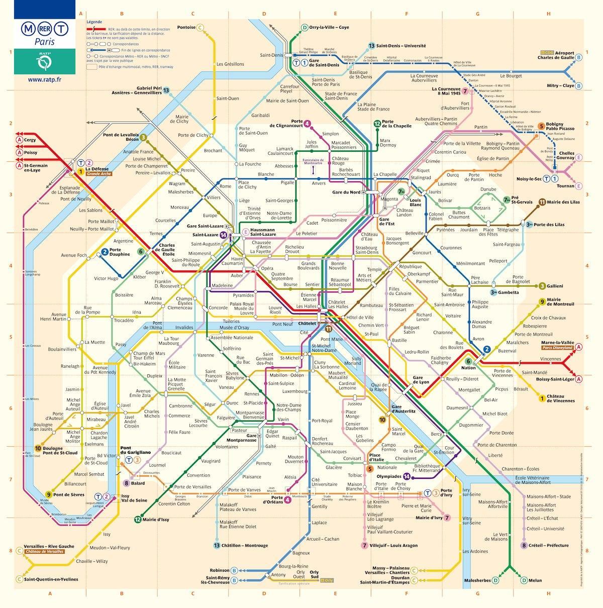 Вашингтон округ Колумбія карта метро з вулицями