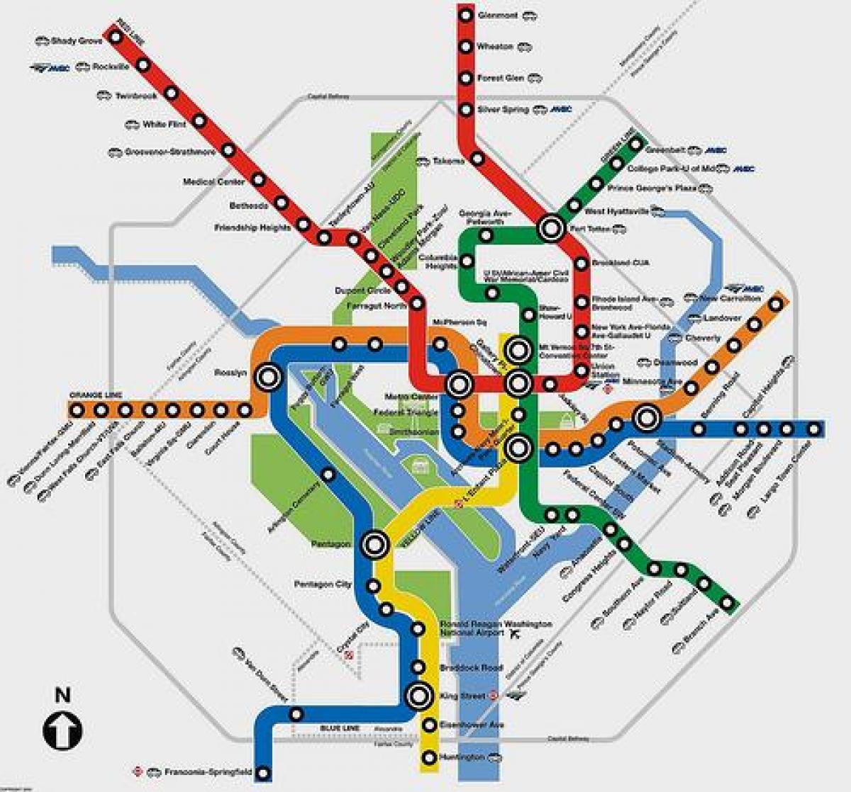 метро DC планувальник карті 