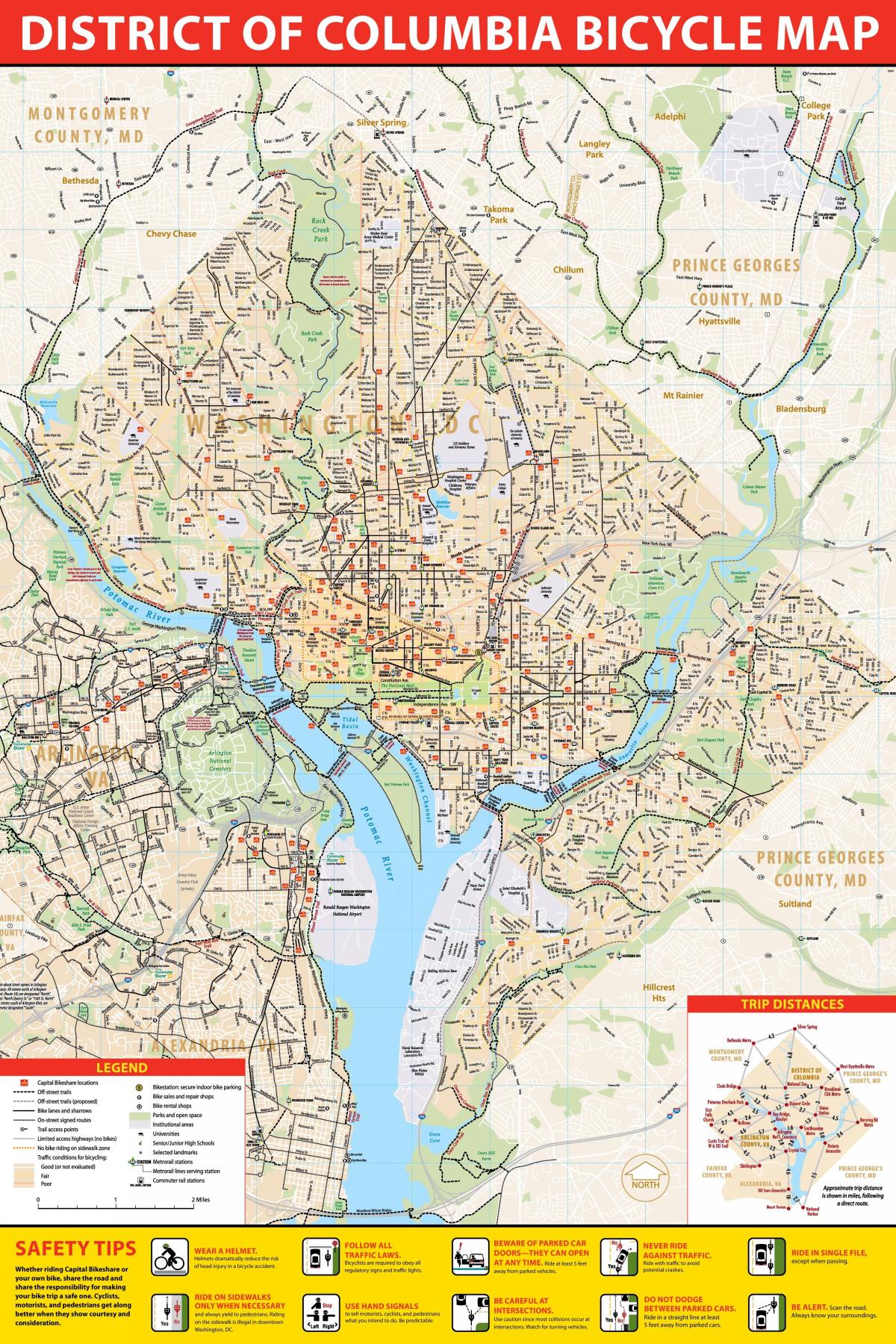 Вашингтон велосипеда карті