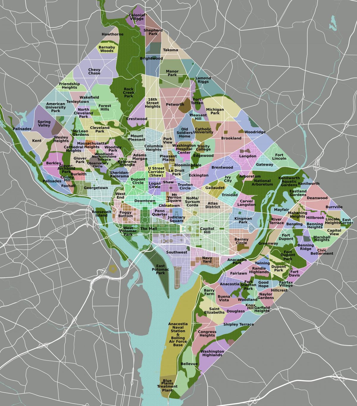 Вашингтон округ на карті