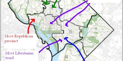 Карта Вашингтона політичної
