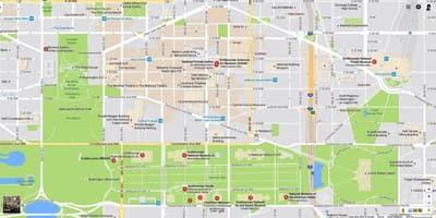Карта національний торговий центр і музеї