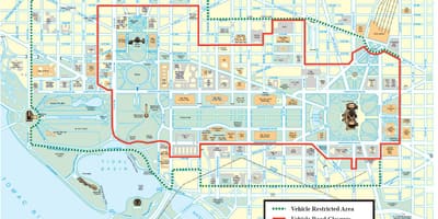 Вашингтон вулиці паркування DC карті