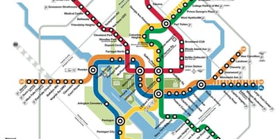 Вашингтон громадським транспортом DC карту