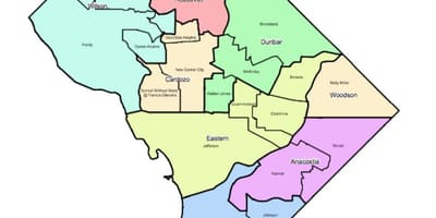 Карта шкільні межі округу 